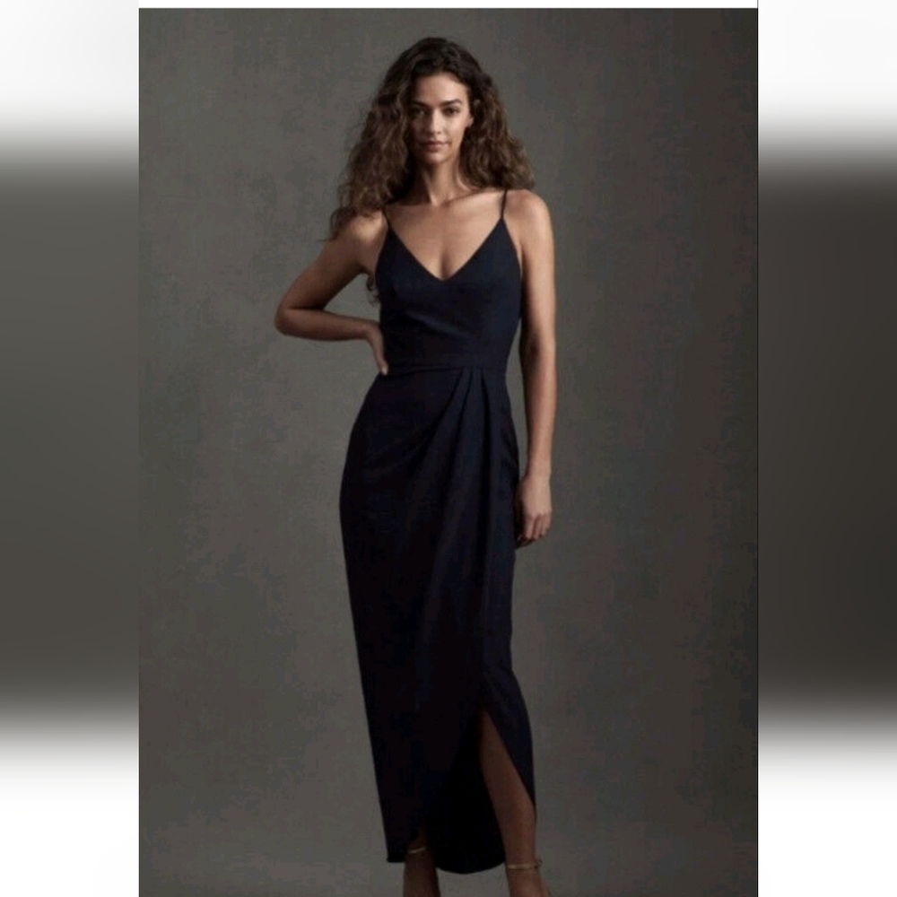 Anthropologie Black Midi Dress.            NWOT